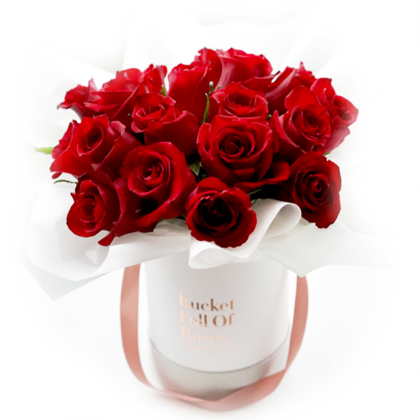Classic Roses Bucket - Red