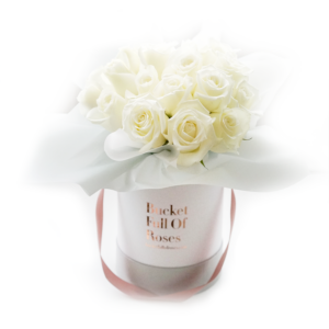 Classic Roses Bucket - White - Image 2