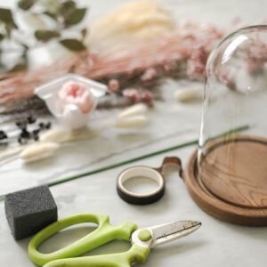 Scissors Paper Flower - Preserved & Dried Flower Dome Arrangement Workshop 19th April 2020 - Image 4
