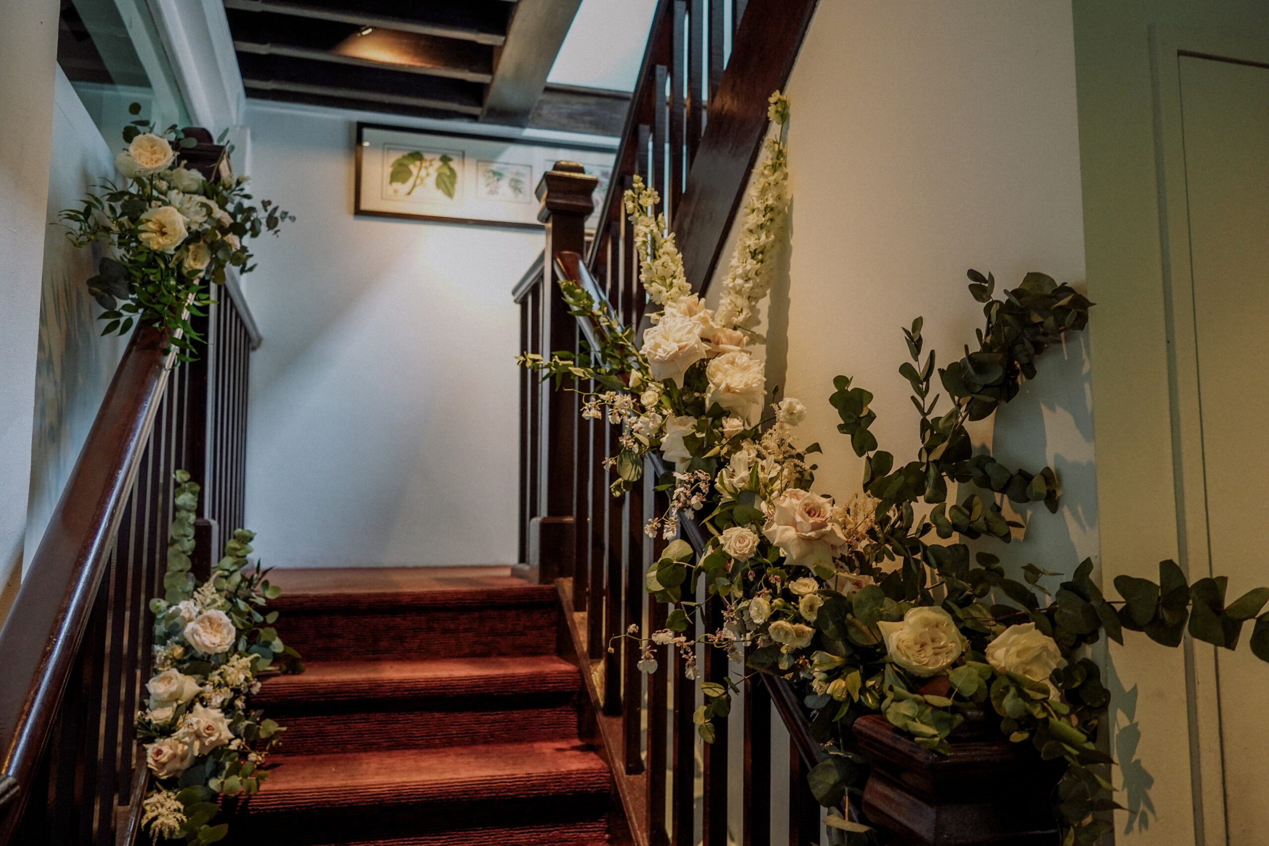 Modern simple wedding theme flowers ideas at Corner House UNESCO heritage site Botanic Gardens wedding flowers decor at Corner House Singapore