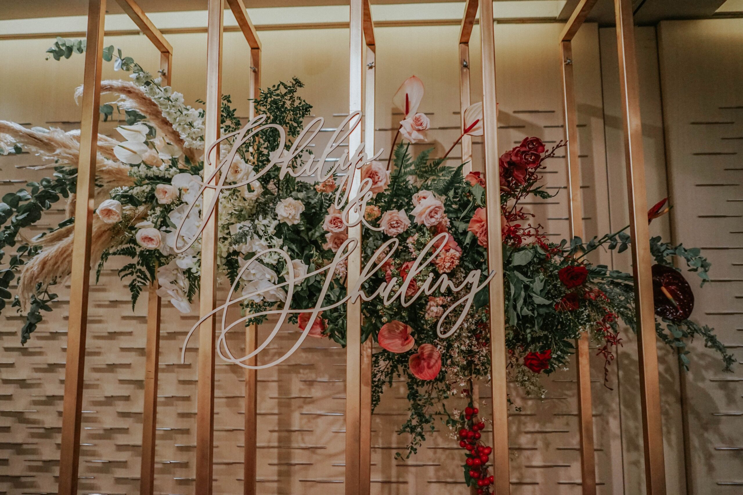 Custom wedding signage acrylic at Grand Hyatt Singapore Orchard Hotel for solemnization