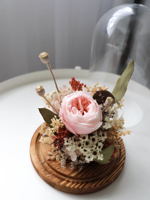 Scissors Paper Flower - Preserved & Dried Flower Dome Arrangement Workshop 19th April 2020