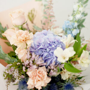 Pastel Blue Pink Bouquet - Image 2